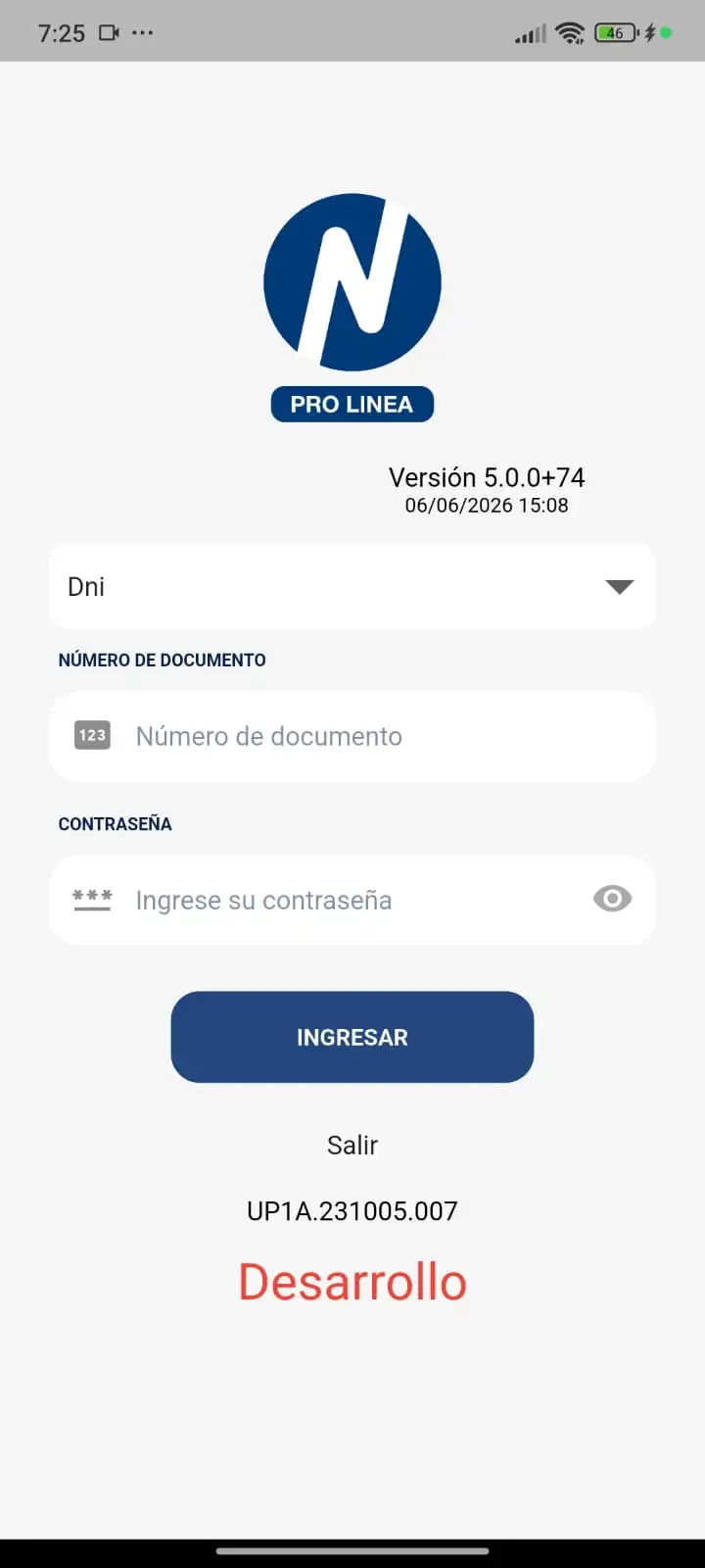 Aplicación Móvil ProLinea